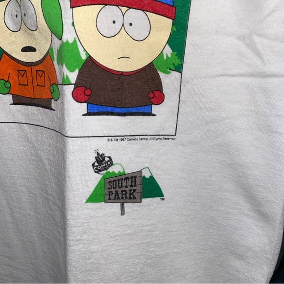 Vintage 1997 South Park Promo T-Shirt Size Large (P) - Picture 2 of 5